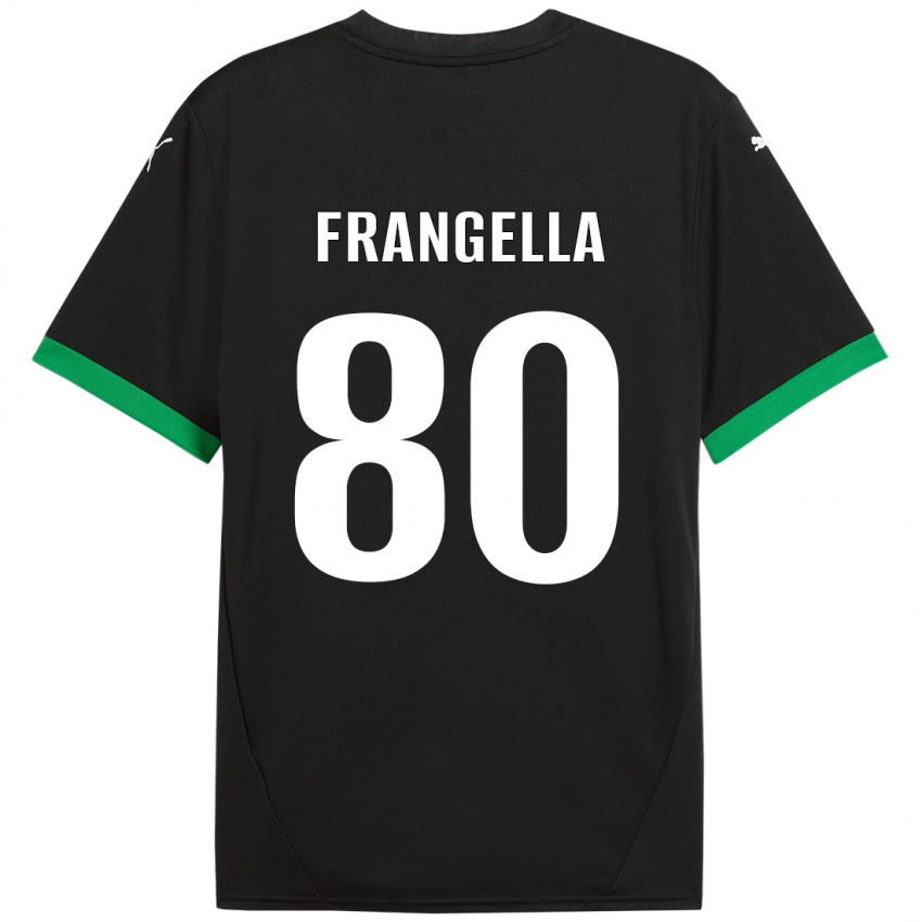 Niño Camiseta Christian Frangella #80 Negro Verde Oscuro 1ª Equipación 2024/25 La Camisa Argentina