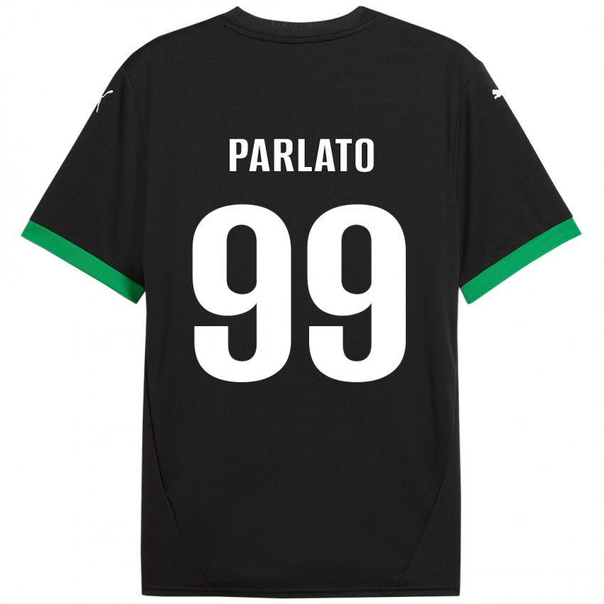 Niño Camiseta Claudio Parlato #99 Negro Verde Oscuro 1ª Equipación 2024/25 La Camisa Argentina