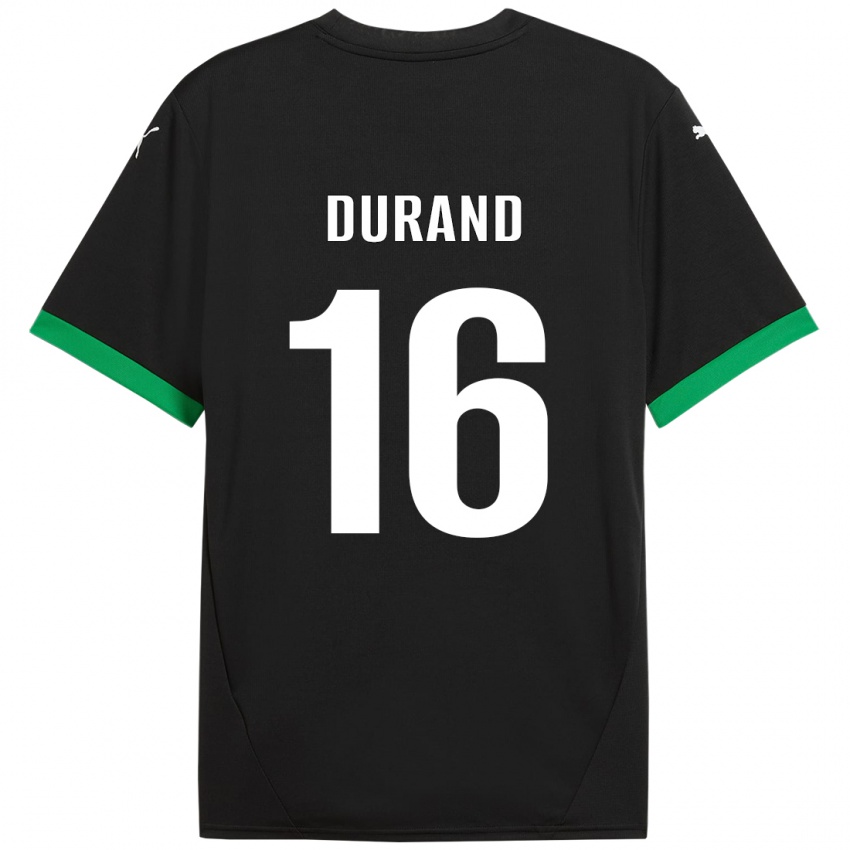 Niño Camiseta Solène Durand #16 Negro Verde Oscuro 1ª Equipación 2024/25 La Camisa Argentina