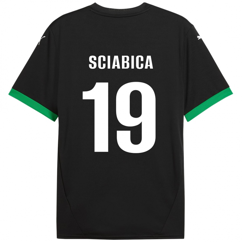 Niño Camiseta Manuela Sciabica #19 Negro Verde Oscuro 1ª Equipación 2024/25 La Camisa Argentina