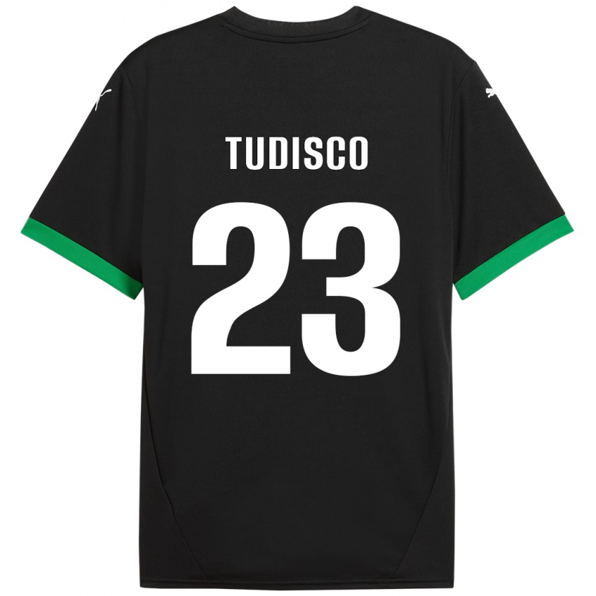 Niño Camiseta Giorgia Tudisco #23 Negro Verde Oscuro 1ª Equipación 2024/25 La Camisa Argentina