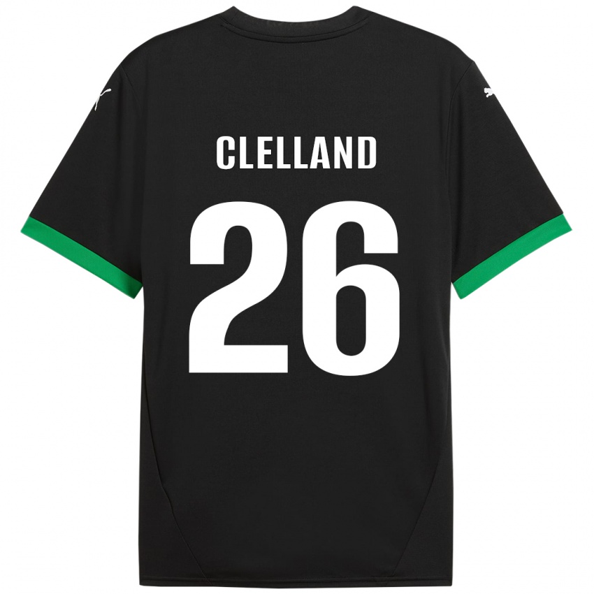 Niño Camiseta Lana Clelland #26 Negro Verde Oscuro 1ª Equipación 2024/25 La Camisa Argentina