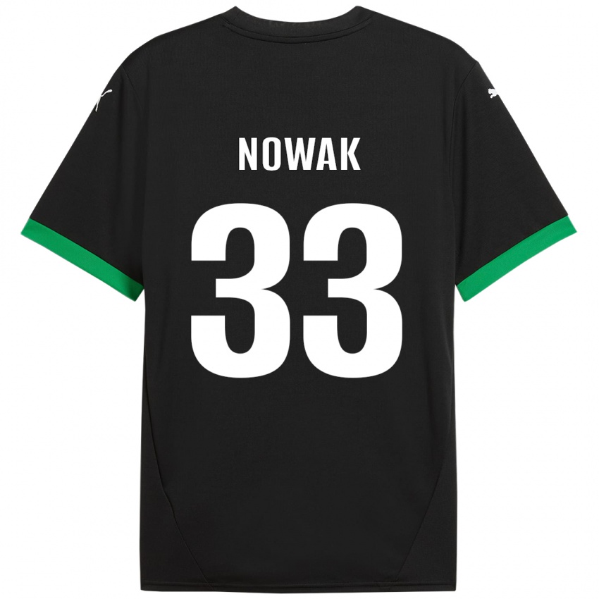 Niño Camiseta Julie Nowak #33 Negro Verde Oscuro 1ª Equipación 2024/25 La Camisa Argentina