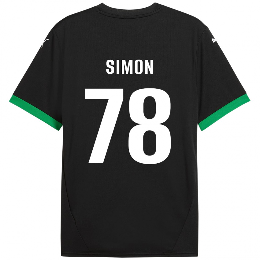 Niño Camiseta Bénédicte Simon #78 Negro Verde Oscuro 1ª Equipación 2024/25 La Camisa Argentina