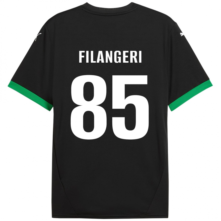 Niño Camiseta Maria Luisa Filangeri #85 Negro Verde Oscuro 1ª Equipación 2024/25 La Camisa Argentina