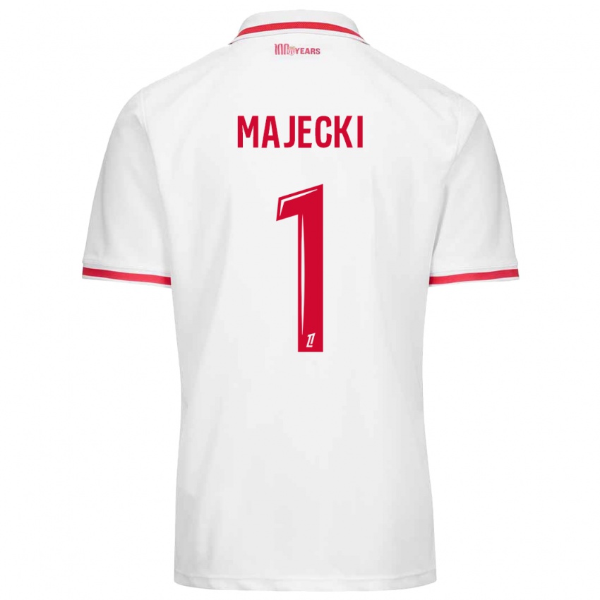 Niño Camiseta Radoslaw Majecki #1 Blanco Rojo 1ª Equipación 2024/25 La Camisa Argentina