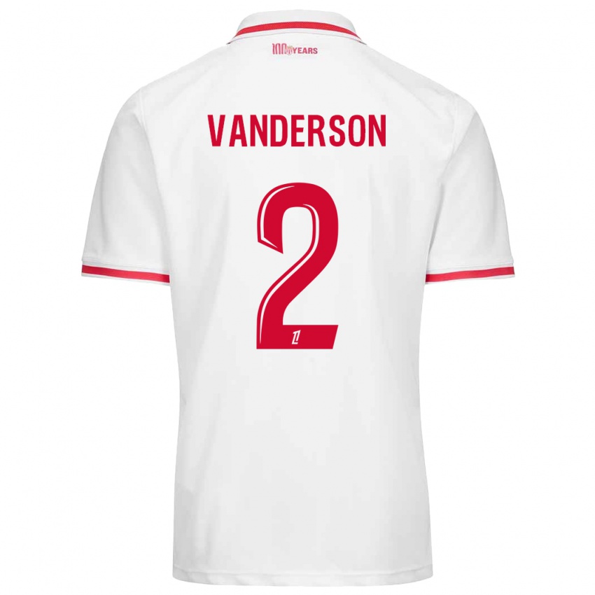 Niño Camiseta Vanderson #2 Blanco Rojo 1ª Equipación 2024/25 La Camisa Argentina