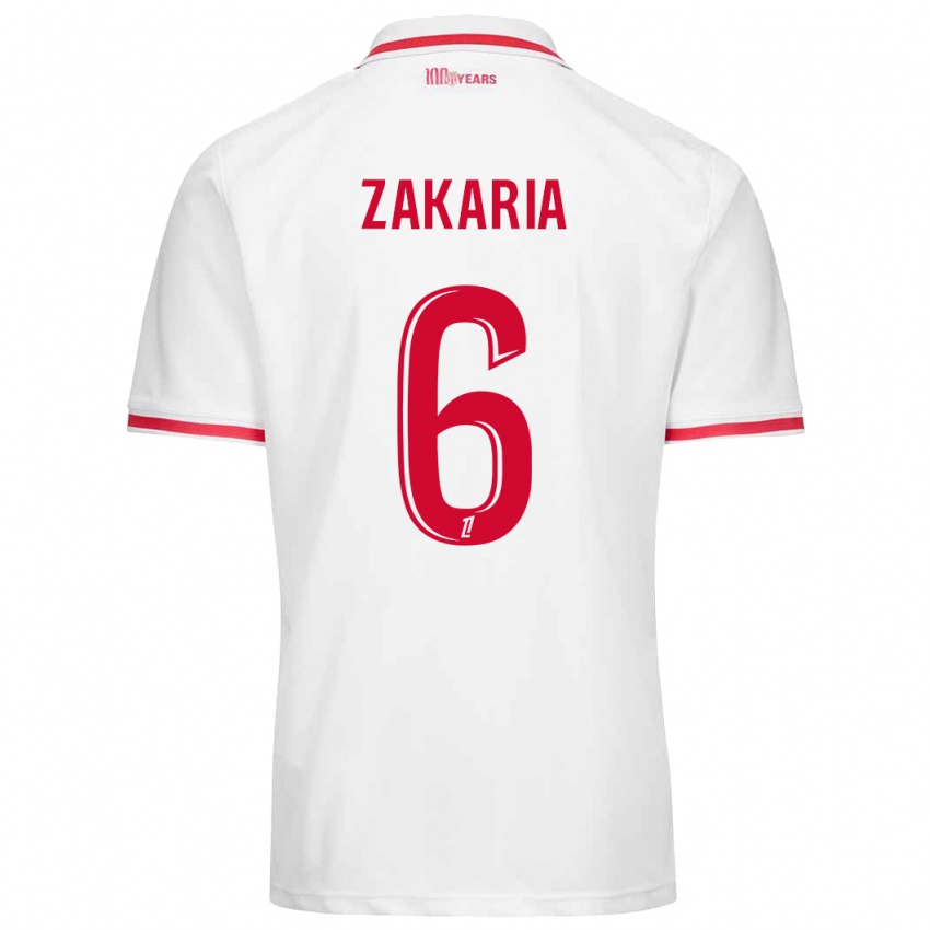 Niño Camiseta Denis Zakaria #6 Blanco Rojo 1ª Equipación 2024/25 La Camisa Argentina