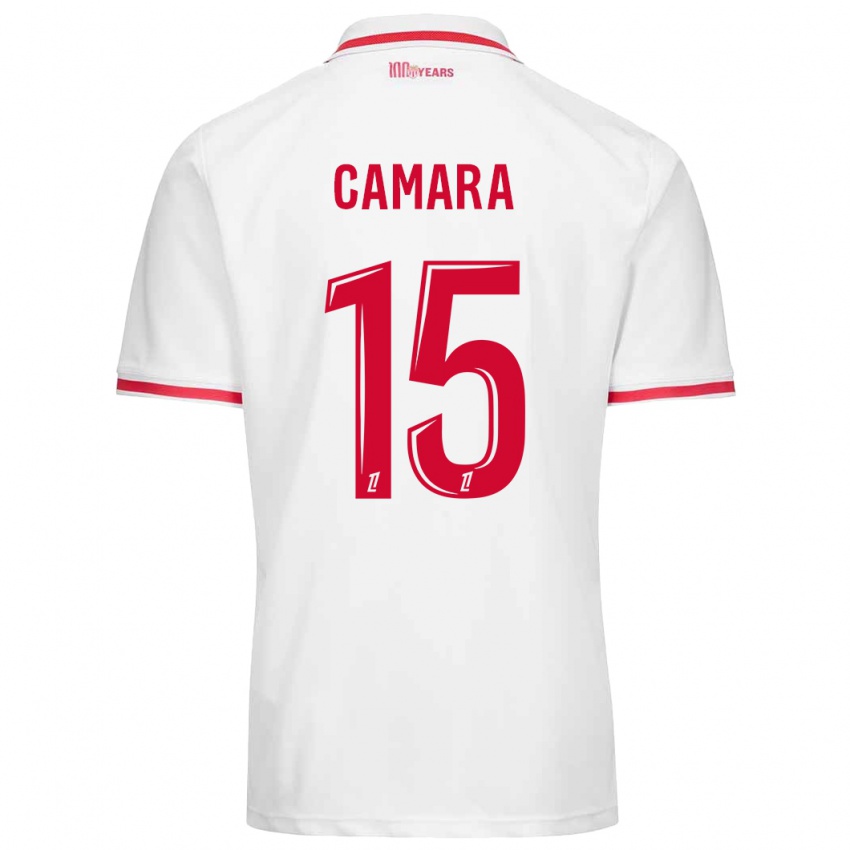 Niño Camiseta Lamine Camara #15 Blanco Rojo 1ª Equipación 2024/25 La Camisa Argentina