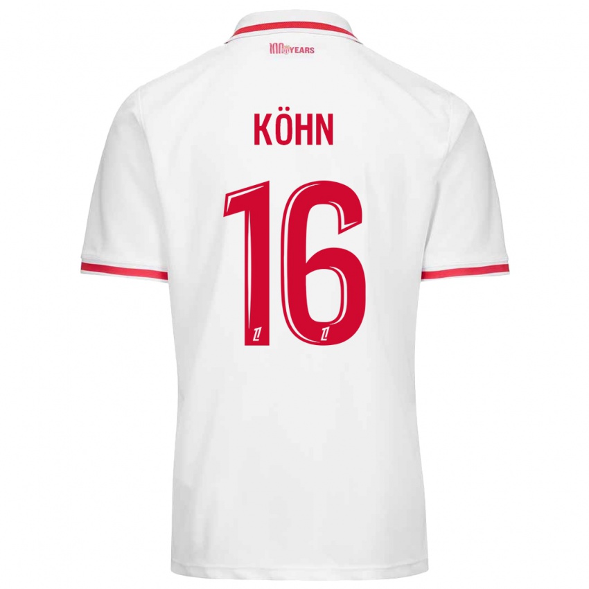 Niño Camiseta Philipp Köhn #16 Blanco Rojo 1ª Equipación 2024/25 La Camisa Argentina