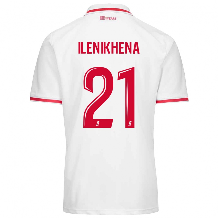 Niño Camiseta George Ilenikhena #21 Blanco Rojo 1ª Equipación 2024/25 La Camisa Argentina