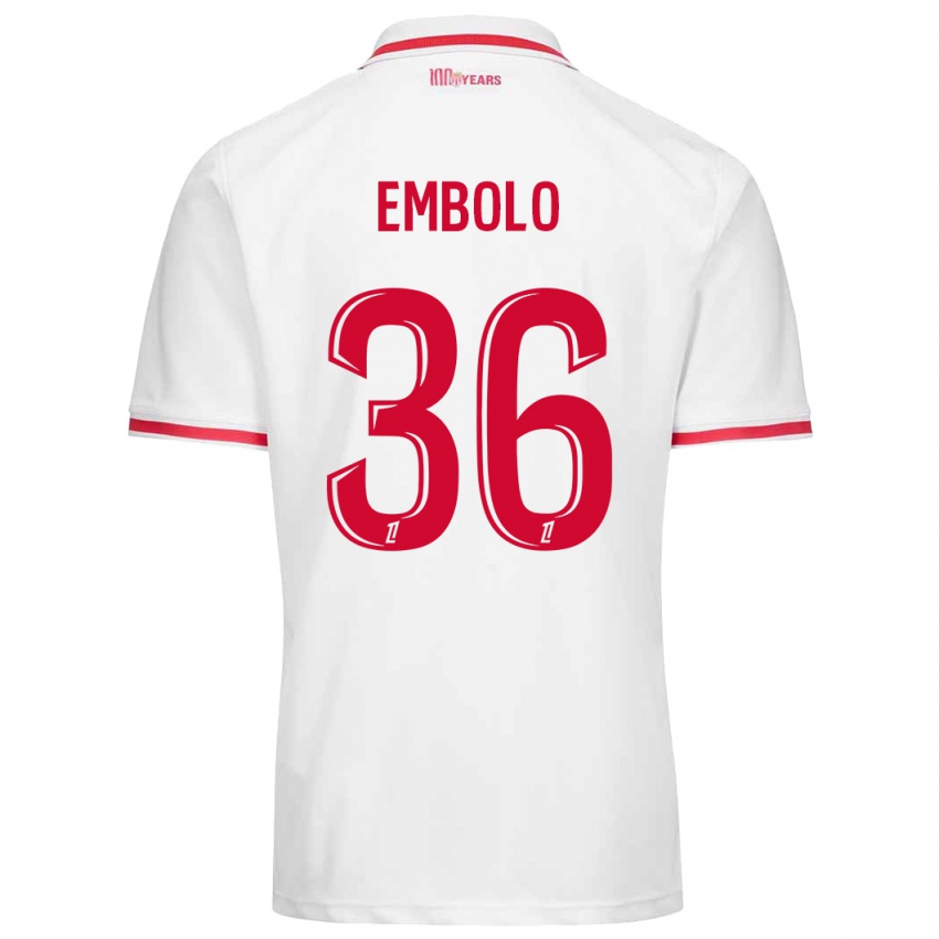 Niño Camiseta Breel Embolo #36 Blanco Rojo 1ª Equipación 2024/25 La Camisa Argentina