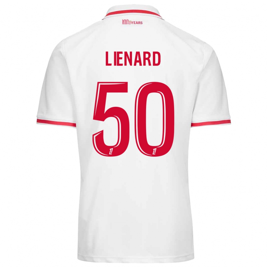 Niño Camiseta Yann Lienard #50 Blanco Rojo 1ª Equipación 2024/25 La Camisa Argentina