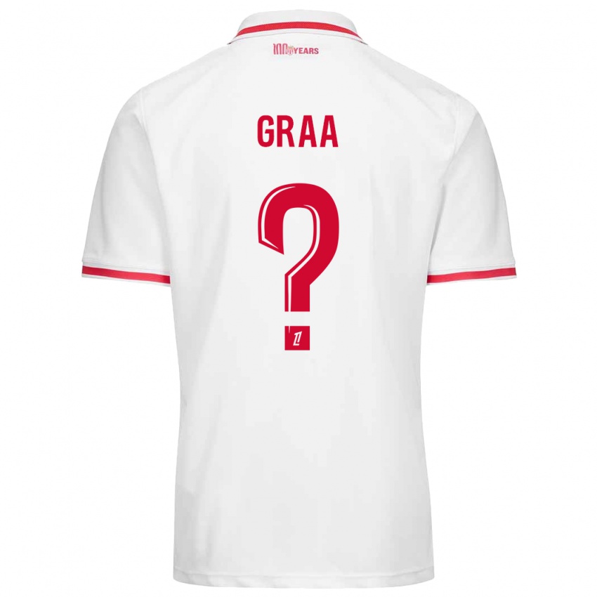 Niño Camiseta Mohamed Graa #0 Blanco Rojo 1ª Equipación 2024/25 La Camisa Argentina