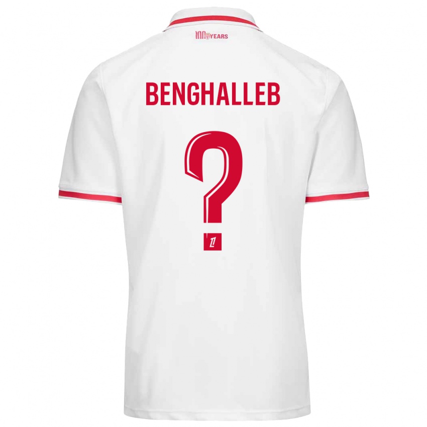 Niño Camiseta Adam Benghalleb #0 Blanco Rojo 1ª Equipación 2024/25 La Camisa Argentina