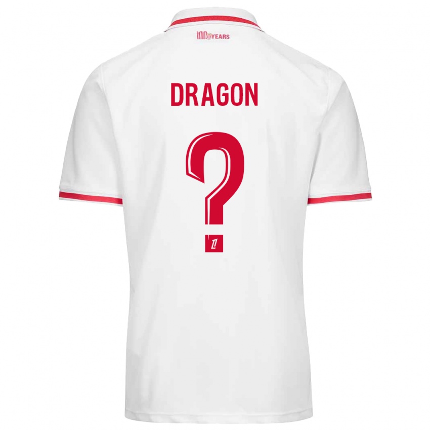 Niño Camiseta Clément Dragon #0 Blanco Rojo 1ª Equipación 2024/25 La Camisa Argentina