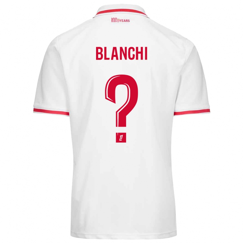 Niño Camiseta Florian Blanchi #0 Blanco Rojo 1ª Equipación 2024/25 La Camisa Argentina