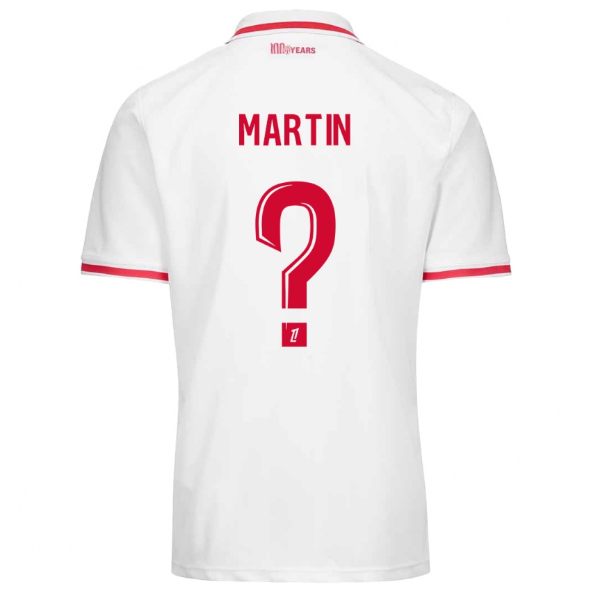 Niño Camiseta Logan Martin #0 Blanco Rojo 1ª Equipación 2024/25 La Camisa Argentina