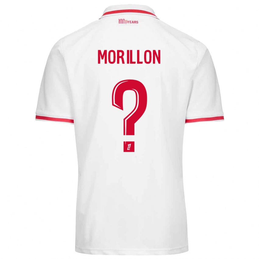 Niño Camiseta Noah Morillon #0 Blanco Rojo 1ª Equipación 2024/25 La Camisa Argentina