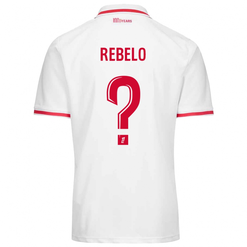 Niño Camiseta Tiago Rebelo #0 Blanco Rojo 1ª Equipación 2024/25 La Camisa Argentina