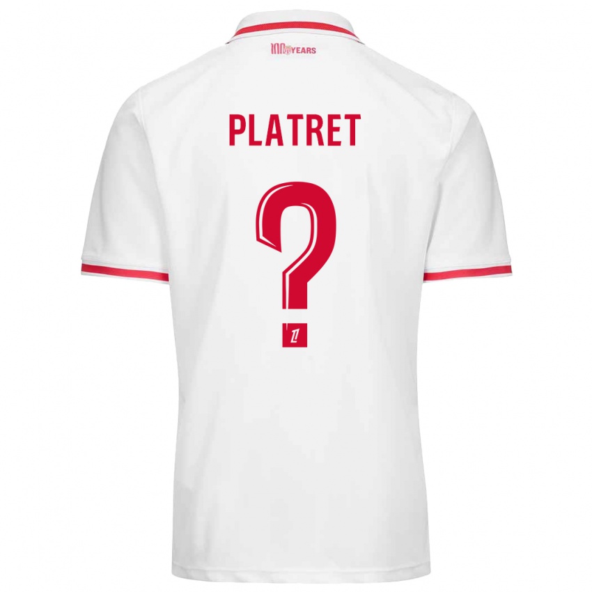 Niño Camiseta Aurélien Platret #0 Blanco Rojo 1ª Equipación 2024/25 La Camisa Argentina