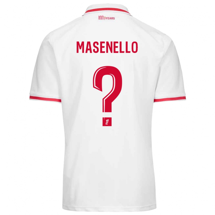 Niño Camiseta Tristan Masenello #0 Blanco Rojo 1ª Equipación 2024/25 La Camisa Argentina