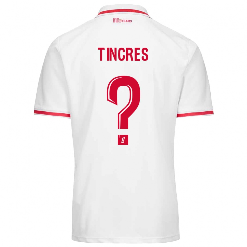 Niño Camiseta Joan Tincres #0 Blanco Rojo 1ª Equipación 2024/25 La Camisa Argentina