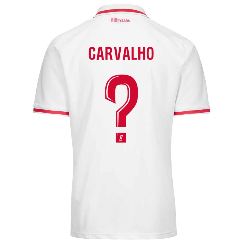 Niño Camiseta Lorenzo Carvalho #0 Blanco Rojo 1ª Equipación 2024/25 La Camisa Argentina