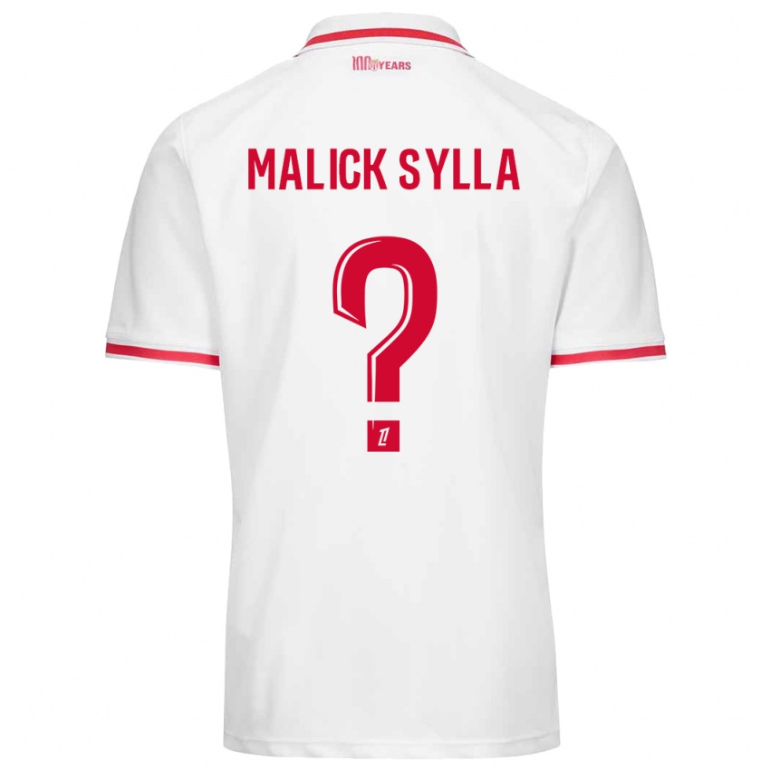 Niño Camiseta Malick Sylla #0 Blanco Rojo 1ª Equipación 2024/25 La Camisa Argentina