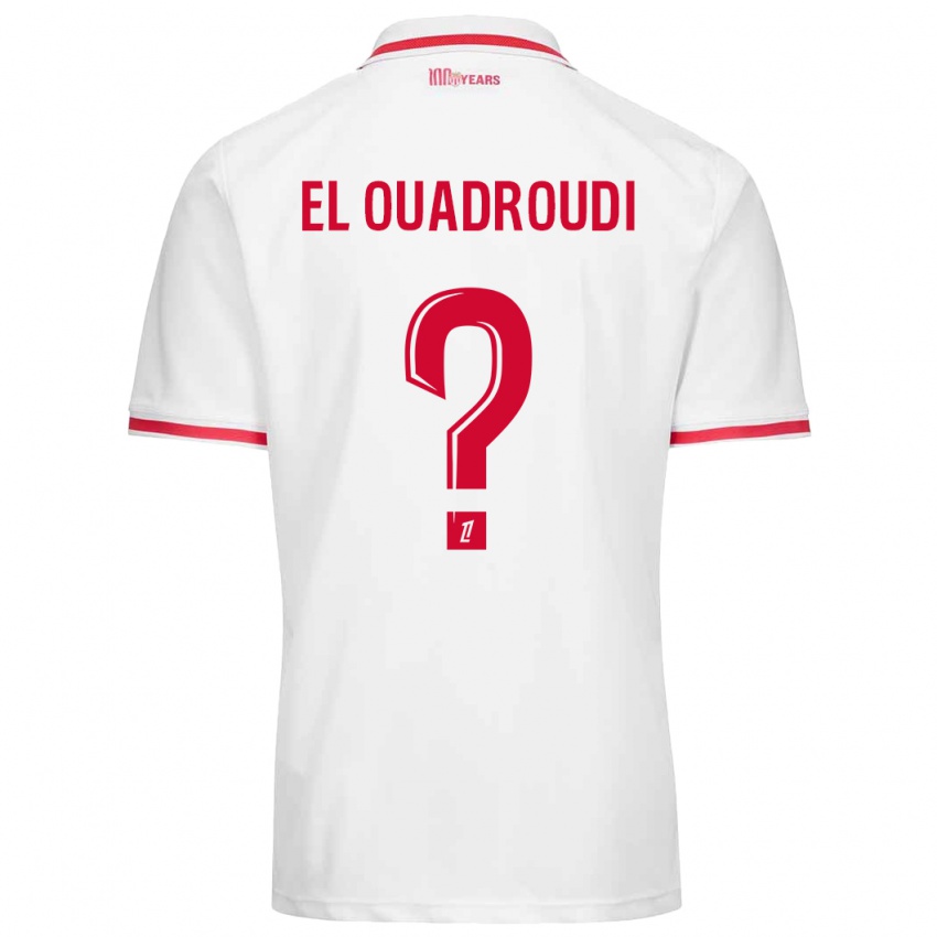 Niño Camiseta Imrane El Ouadroudi #0 Blanco Rojo 1ª Equipación 2024/25 La Camisa Argentina