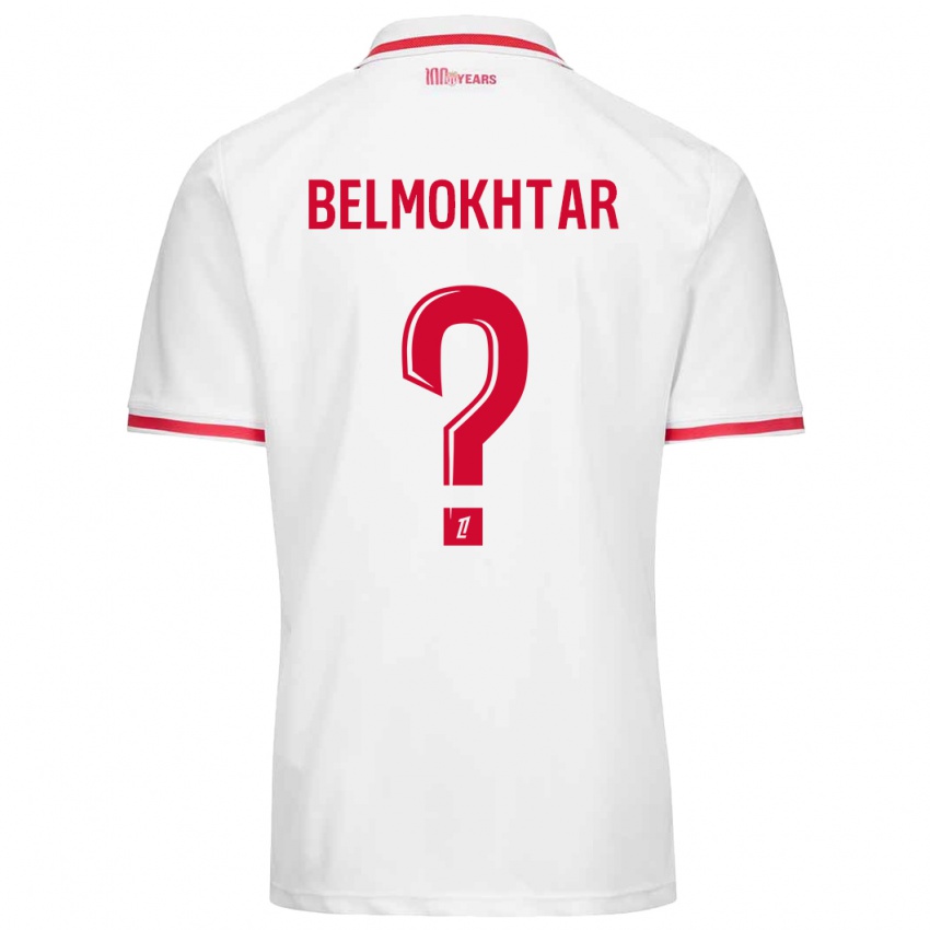 Niño Camiseta Ilies Belmokhtar #0 Blanco Rojo 1ª Equipación 2024/25 La Camisa Argentina