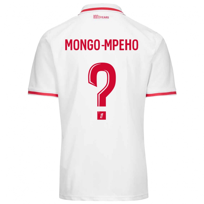 Niño Camiseta Djordan Mongo-Mpeho #0 Blanco Rojo 1ª Equipación 2024/25 La Camisa Argentina