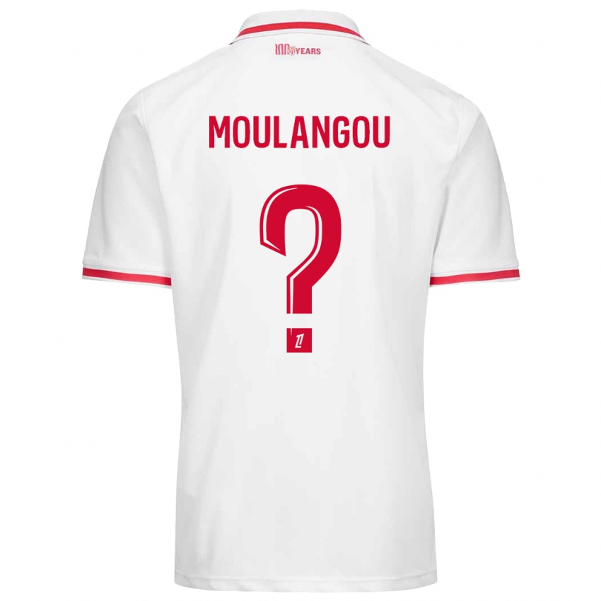 Niño Camiseta Kenan Moulangou #0 Blanco Rojo 1ª Equipación 2024/25 La Camisa Argentina