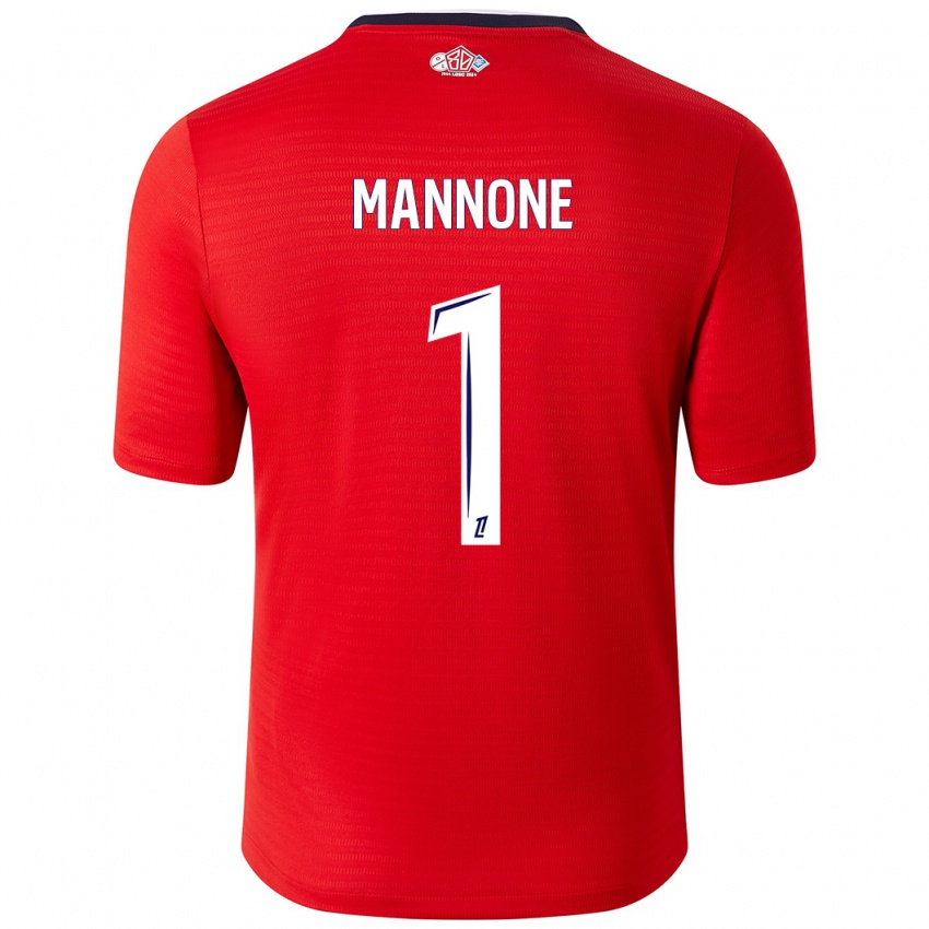 Niño Camiseta Vito Mannone #1 Rojo Blanco 1ª Equipación 2024/25 La Camisa Argentina