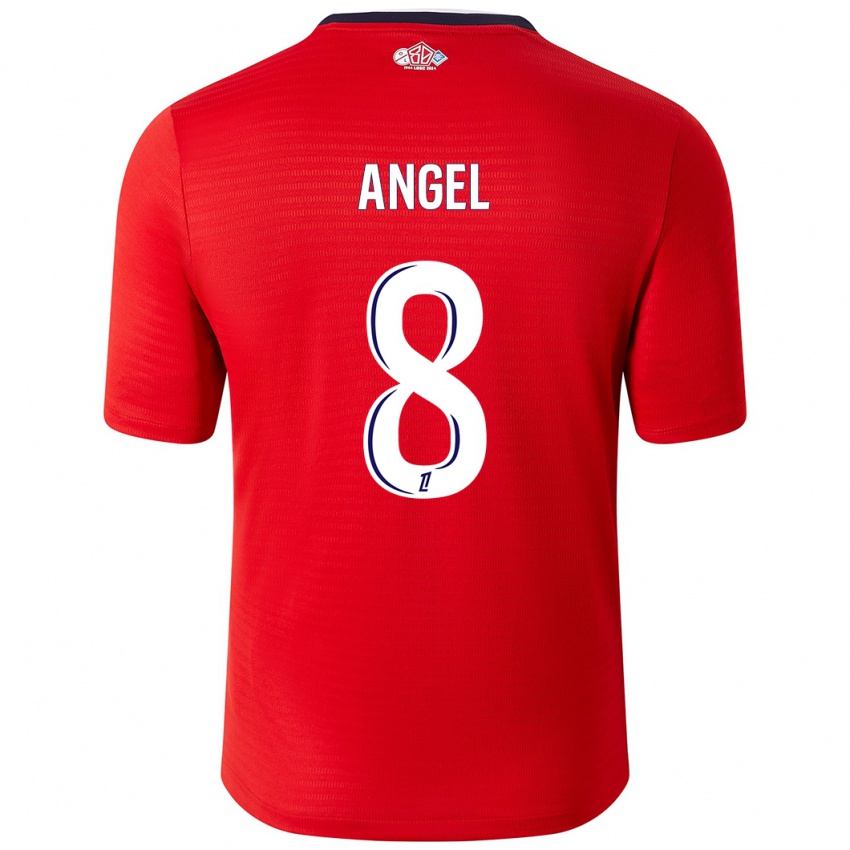 Niño Camiseta Angel Gomes #8 Rojo Blanco 1ª Equipación 2024/25 La Camisa Argentina