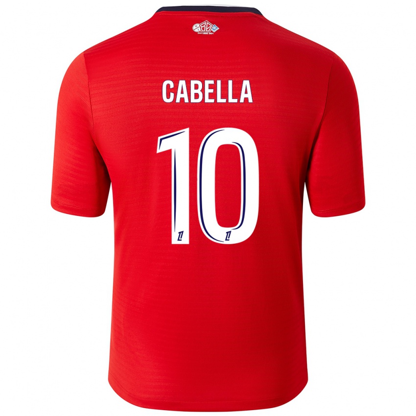 Niño Camiseta Rémy Cabella #10 Rojo Blanco 1ª Equipación 2024/25 La Camisa Argentina