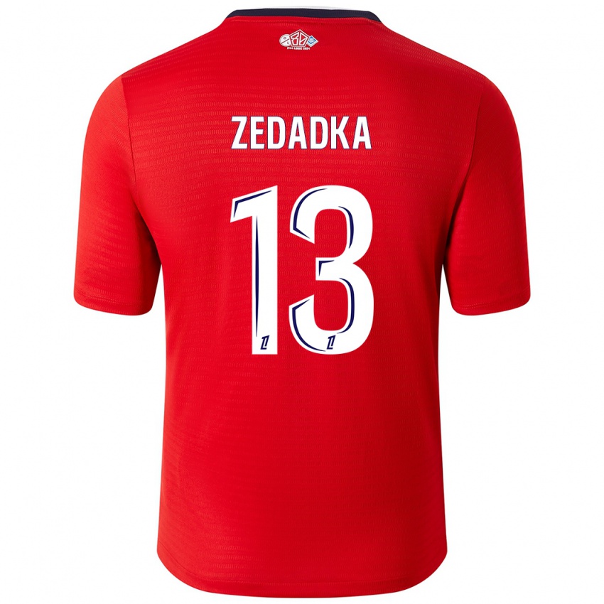 Niño Camiseta Akim Zedadka #13 Rojo Blanco 1ª Equipación 2024/25 La Camisa Argentina