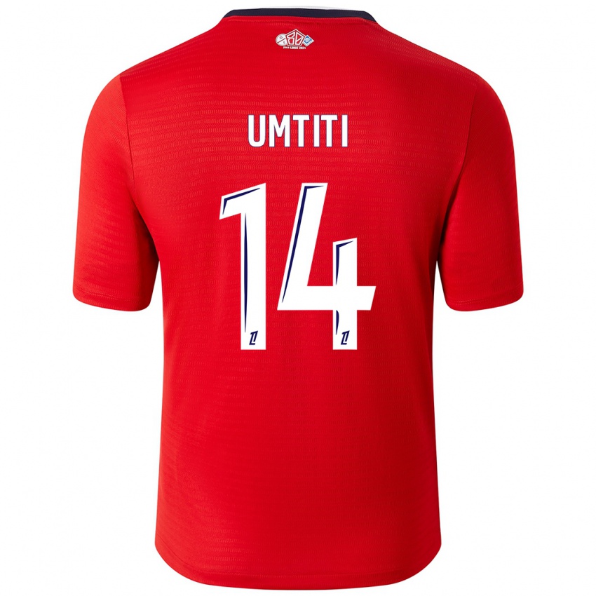 Niño Camiseta Samuel Umtiti #14 Rojo Blanco 1ª Equipación 2024/25 La Camisa Argentina