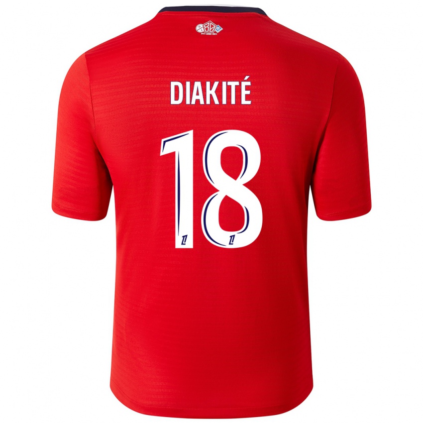 Niño Camiseta Bafodé Diakité #18 Rojo Blanco 1ª Equipación 2024/25 La Camisa Argentina