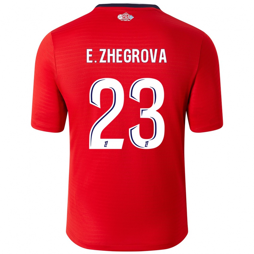 Niño Camiseta Edon Zhegrova #23 Rojo Blanco 1ª Equipación 2024/25 La Camisa Argentina