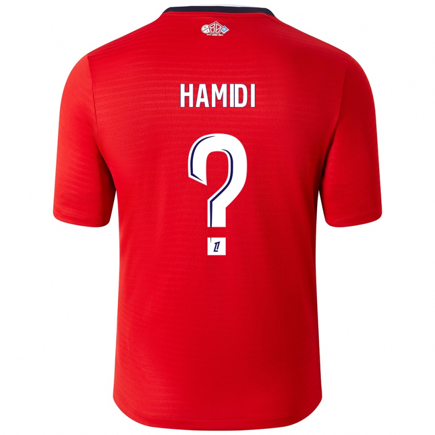 Niño Camiseta Kamel Hamidi #0 Rojo Blanco 1ª Equipación 2024/25 La Camisa Argentina