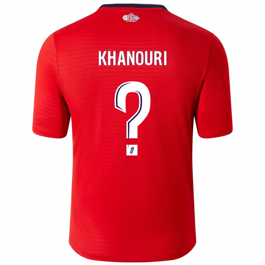 Niño Camiseta Adam Khanouri #0 Rojo Blanco 1ª Equipación 2024/25 La Camisa Argentina