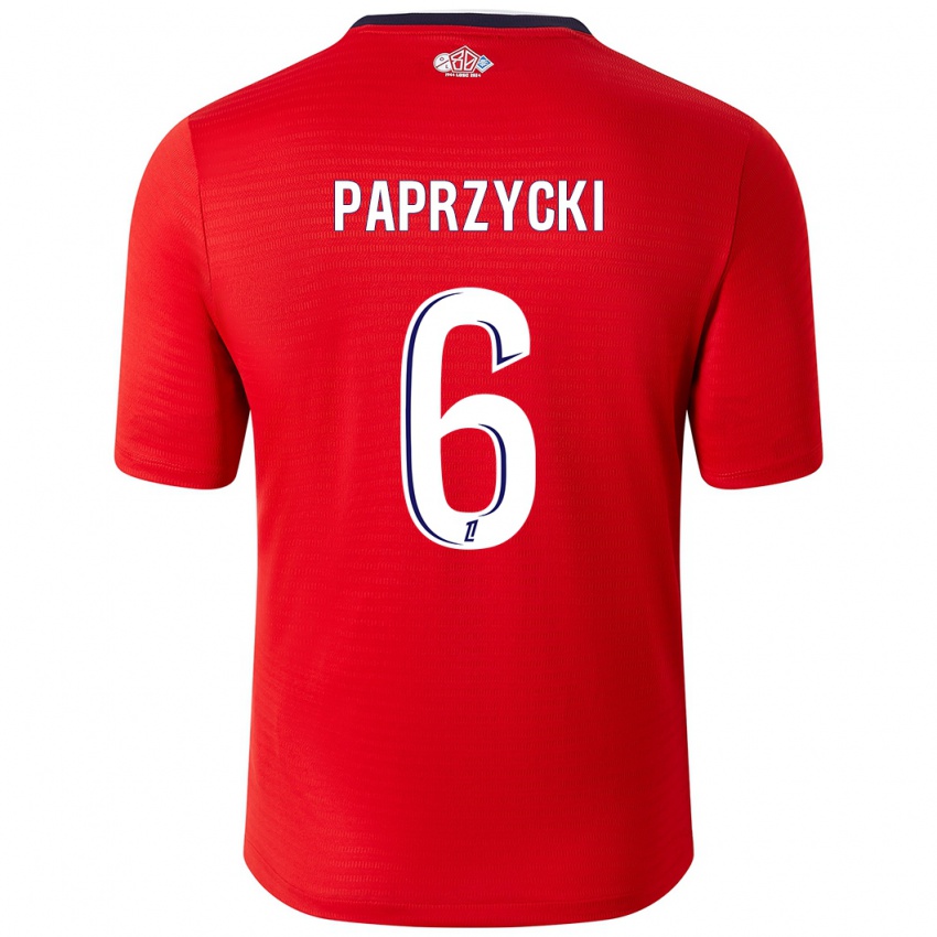 Niño Camiseta Aurore Paprzycki #6 Rojo Blanco 1ª Equipación 2024/25 La Camisa Argentina