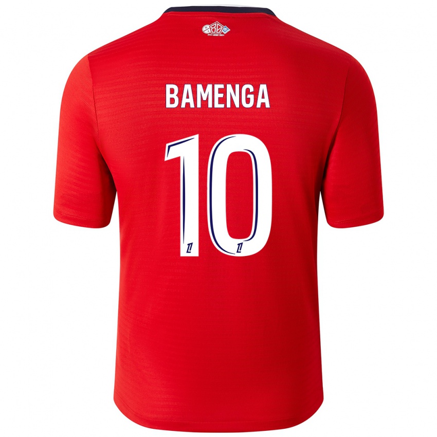 Niño Camiseta Naomie Bamenga #10 Rojo Blanco 1ª Equipación 2024/25 La Camisa Argentina