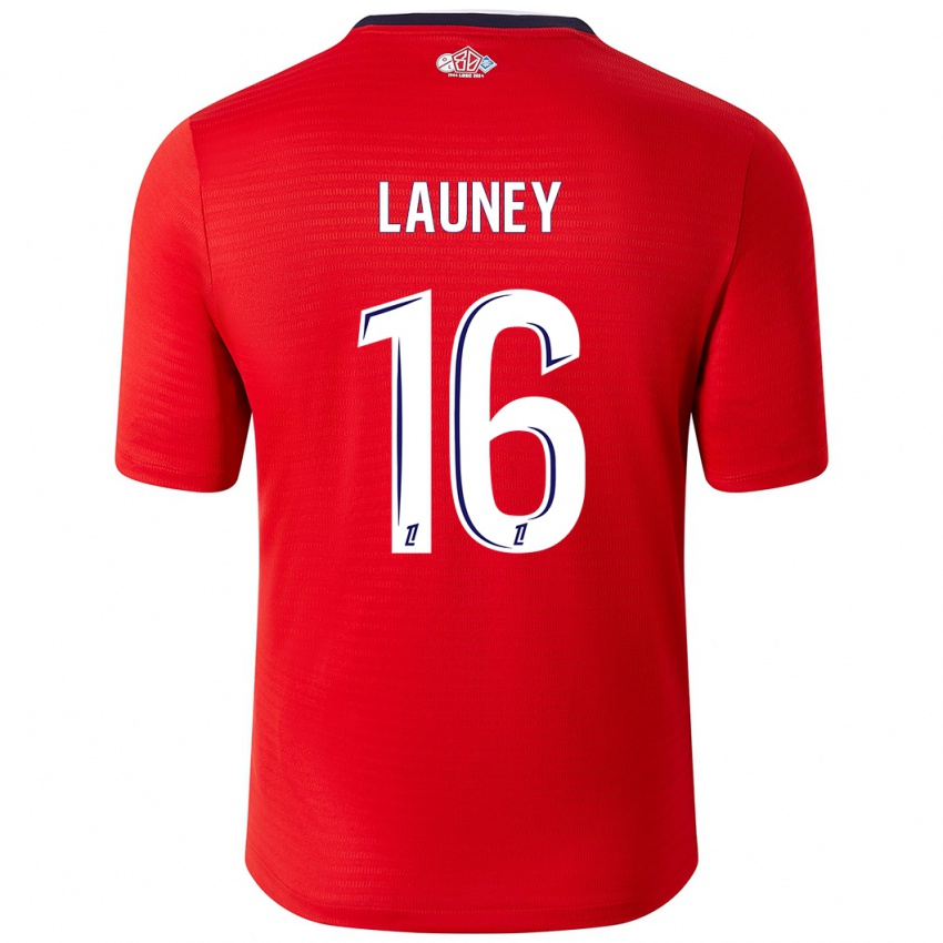 Niño Camiseta Elisa Launey #16 Rojo Blanco 1ª Equipación 2024/25 La Camisa Argentina