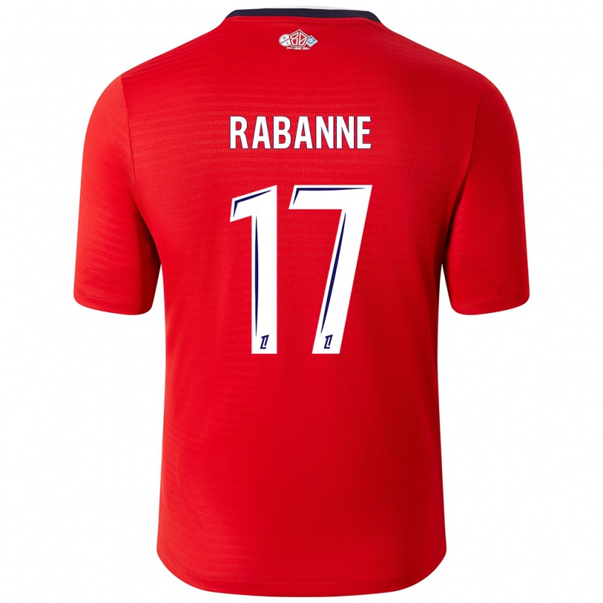 Niño Camiseta Julie Rabanne #17 Rojo Blanco 1ª Equipación 2024/25 La Camisa Argentina