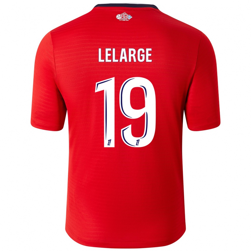 Niño Camiseta Claire Lelarge #19 Rojo Blanco 1ª Equipación 2024/25 La Camisa Argentina