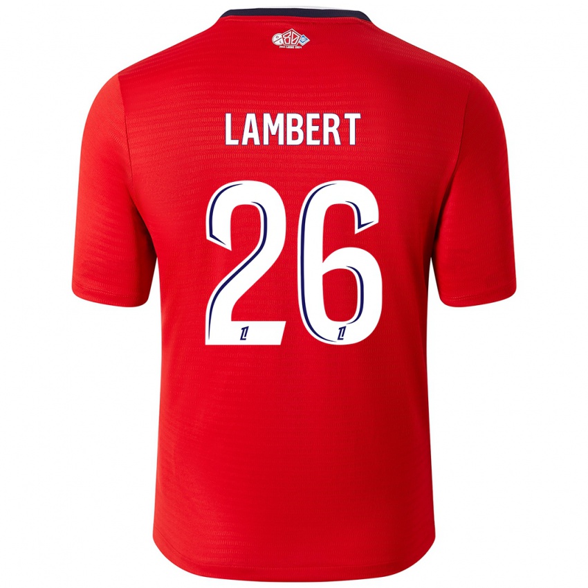 Niño Camiseta Anaïs Lambert #26 Rojo Blanco 1ª Equipación 2024/25 La Camisa Argentina