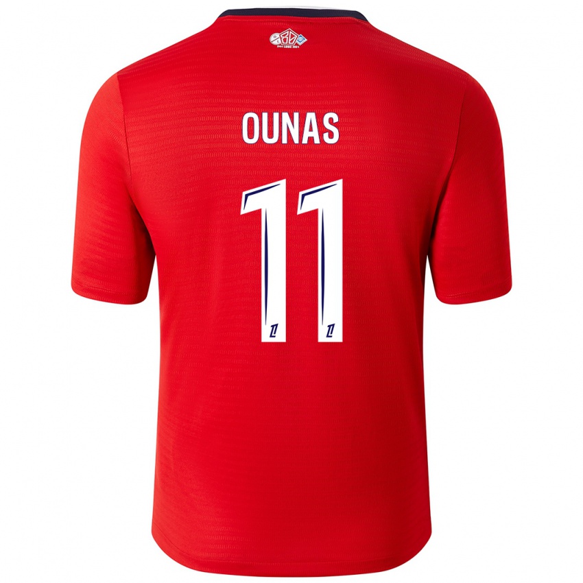 Niño Camiseta Adam Ounas #11 Rojo Blanco 1ª Equipación 2024/25 La Camisa Argentina