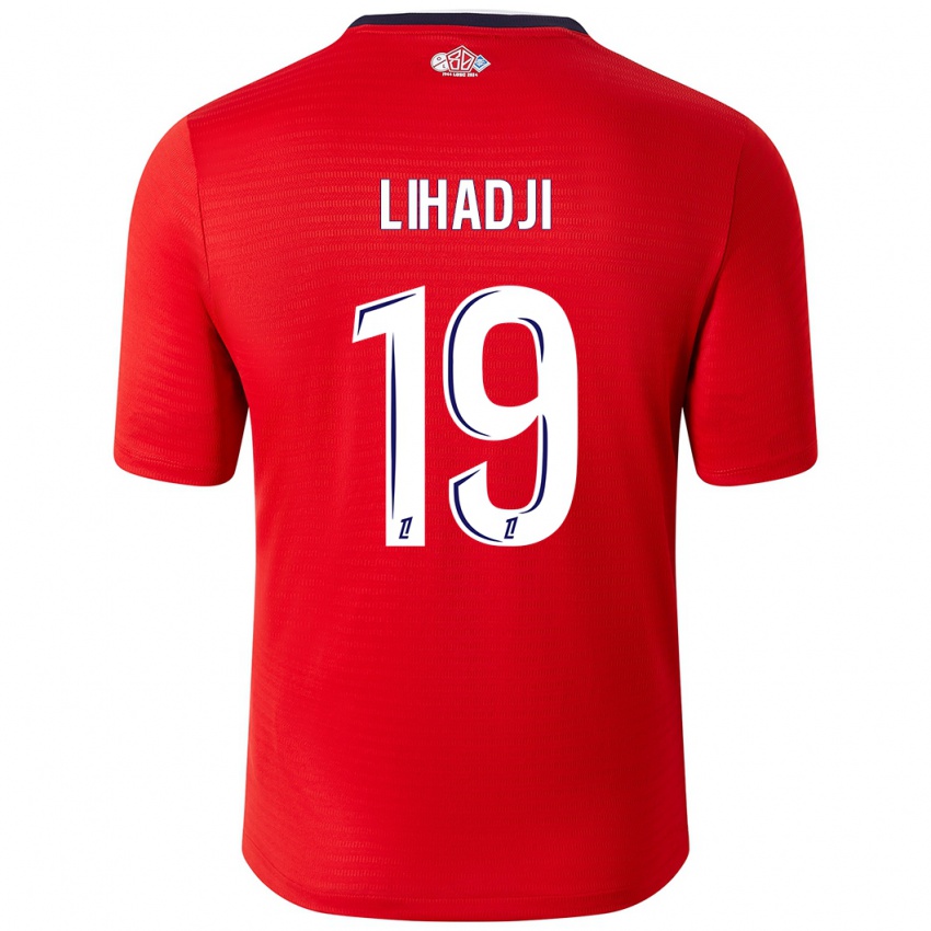 Niño Camiseta Isaac Lihadji #19 Rojo Blanco 1ª Equipación 2024/25 La Camisa Argentina